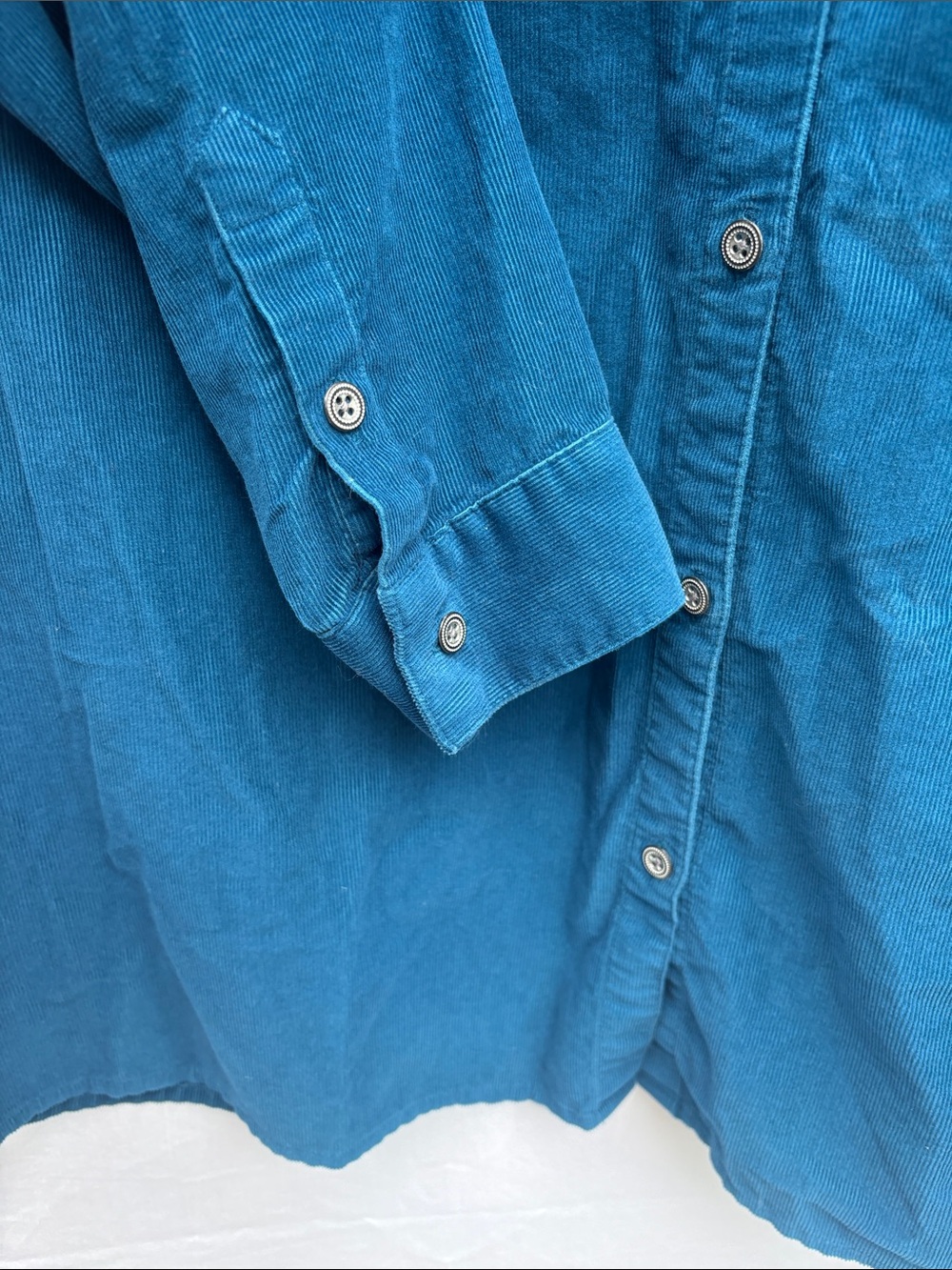 J. Jill Teal Corduroy Button-Front Shirt - Picture 7 of 14